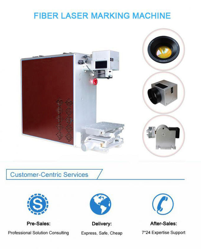 Metal, 50w Fiber Lazer İşaretleme Makinesi için 0.01mm 1060nm Lazer İşaretleme Makinesi