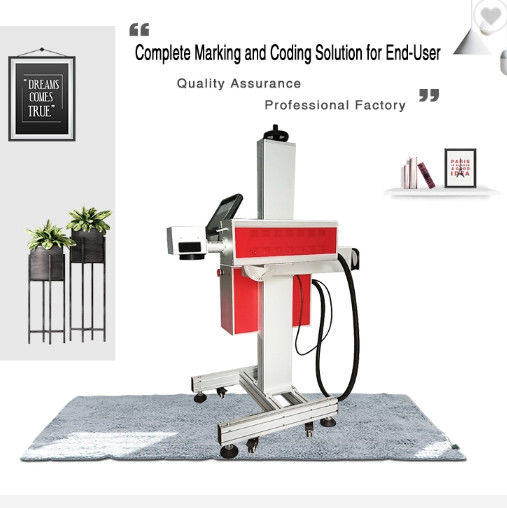 Otomatik 30w 1060mm Fly Lazer İşaretleme Makinesi, Kağıt Üzerine Lazer Gravür