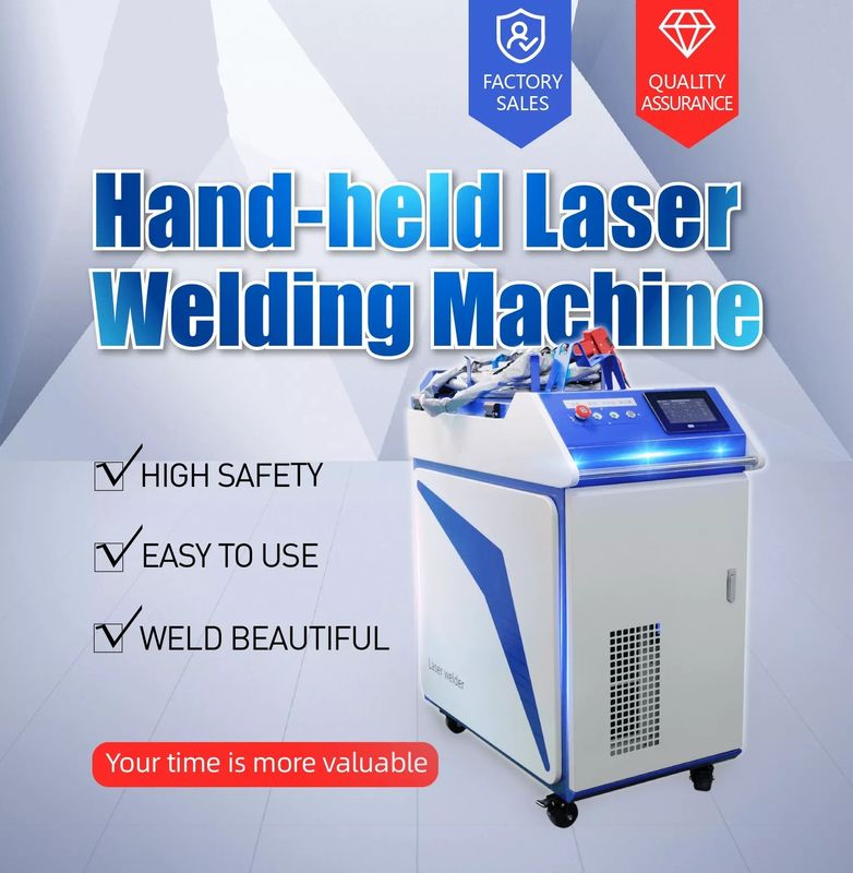 500W 1080NM El Tipi Lazer Kaynak Makinesi CW Su Soğutma