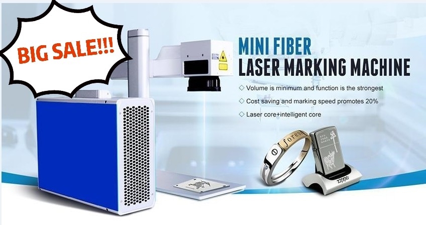 30W Fiber Lazer İşaretleme Makinesi EZCAD Kontrol Metal Masaüstü 10.64um